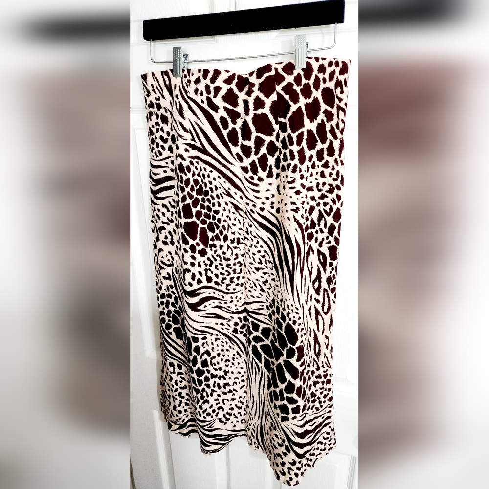 NWT Ann Taylor Animal Print Midi Skirt - Picture 5 of 6